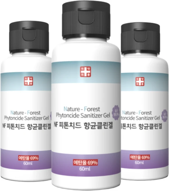 NF 피톤치드항균클린겔휴대용손소독제, 10개, 60ml - 쿠팡