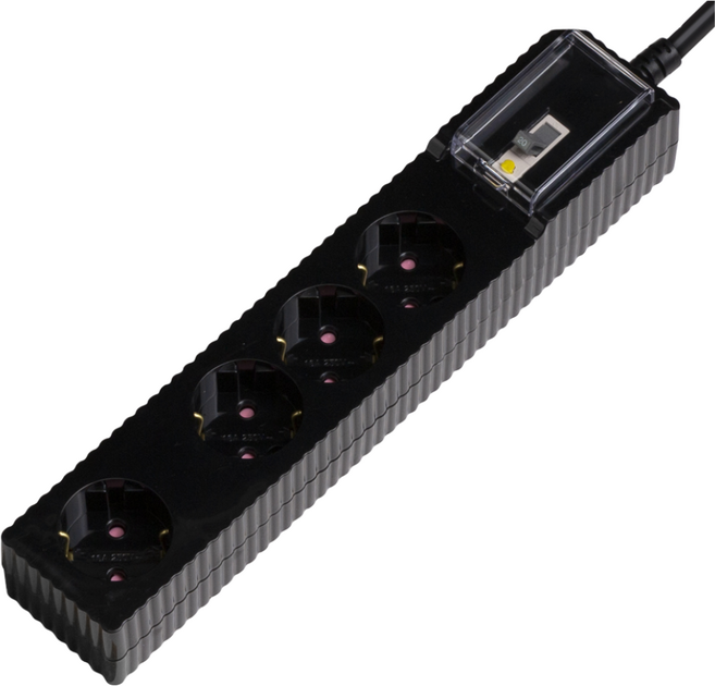 파워존 고용량 웨이브 멀티탭4구 누전차단 50cm 1.5m 3m 5m 7m 에어컨 냉풍기, 1.5m블랙 wlb415BK, 1개