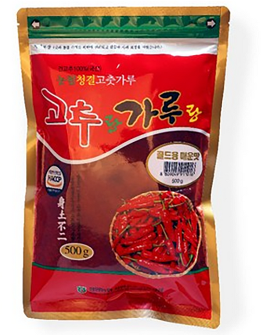 정품 청양농협 청양고추가루 25년 햇 고춧가루 골드용 매운맛, 500g, 1개