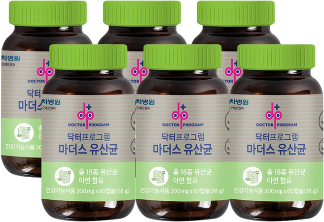 차바이오 닥터프로그램 마더스 유산균 6병 12개월분 냉장배송 온가족 유산균 패밀리, 60정, 6개