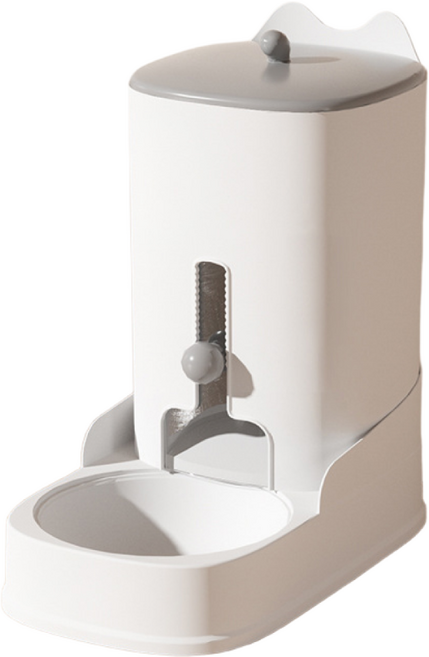 파스텔펫 반려동물 대용량 반자동 급식기 16.5 x 29.5 x 30 cm, 그레이, 1개