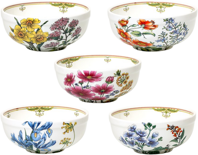 로얄에식스 버킹엄가든 도자기 식기세트 24종 신혼식기 결혼 집들이선물 그릇세트 공기 대접 접시, 1세트