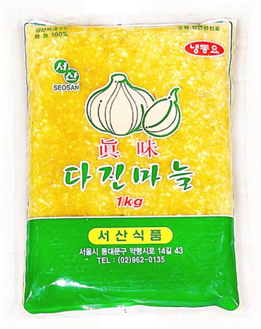 서산 다진마늘(냉동)1kg / 마늘 냉동마늘 냉동다진마늘 간마늘, 1kg, 1개