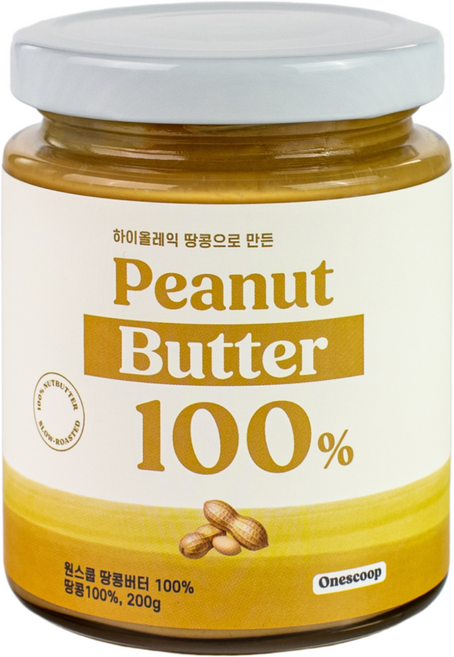 원스쿱 땅콩버터 100% 무첨가 하이올레익, 1개, 200g