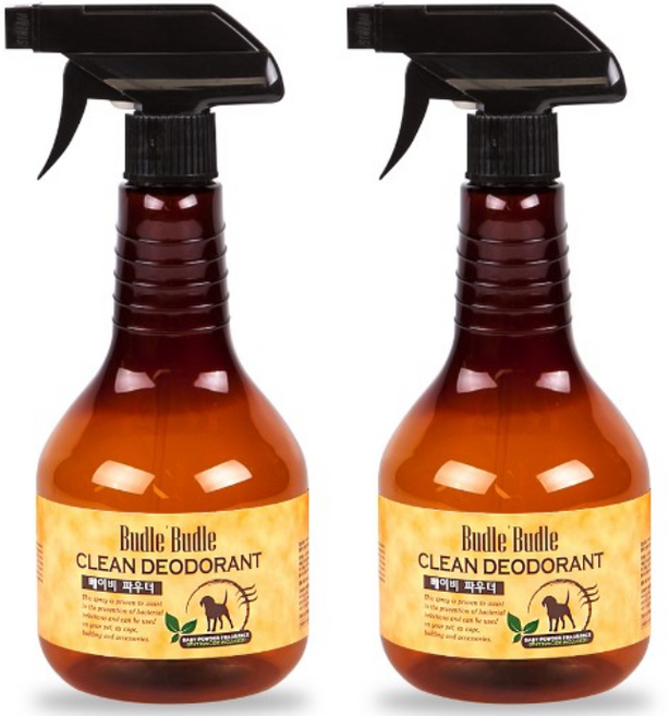 부들부들 펫 클린 탈취제 베이비파우더향, 530ml, 2개