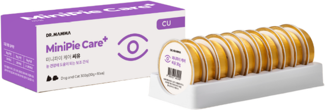 [공식몰]닥터맘마 미니파이 케어 강아지 고양이 처방 습식 캔 간식 30gx10캔, 300g, 1개, 씨유(눈건강)