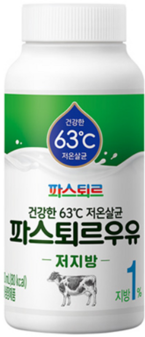 파스퇴르 저온살균 저지방우유 180ml, 16개