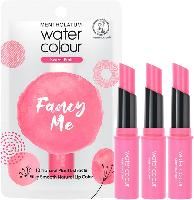 멘소래담 워터컬러 립밤 스위트 핑크 3g x3, 단품, 3개