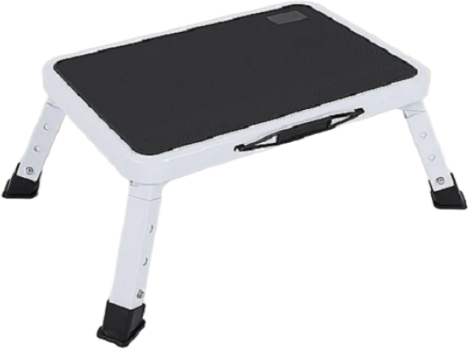 OnB 높이조절 보조 스텝 접이식 스툴 미끄럼방지 발판, 화이트(White)