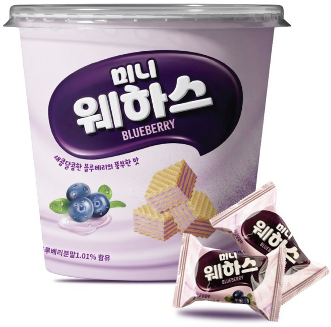 미니웨하스 블루베리맛, 2개, 168g