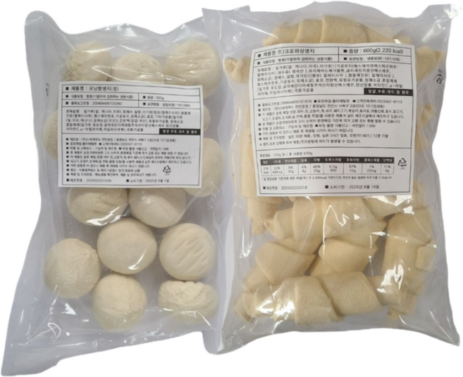신세계 모닝빵 크로아상 생지 2종2kg, 1kg, 1세트, 모닝빵+크로아상