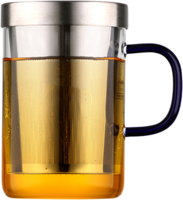 북대사글라스 직화내열유리 차망 티 머그컵, 1개, 블루