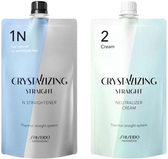시세이도 프로페셔널 매직약 크리스탈라이징 스트레이트크림 1제 N (손상모) + 2제 크림타입, N1 손상모 400g (2제 크림), 1개, 400ml