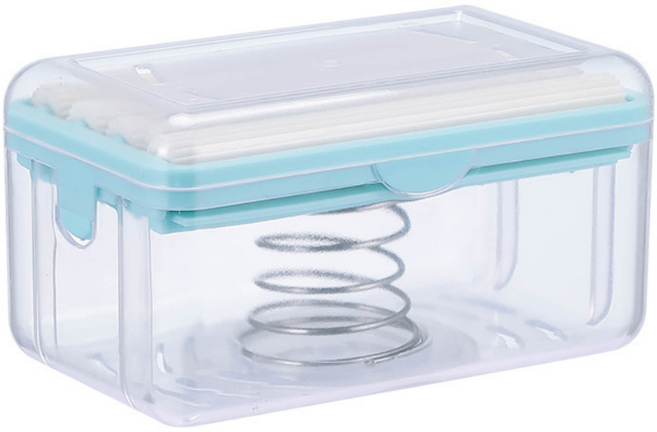 거품 내는 다기능 롤러 일체형 비누함, 1개, 블루