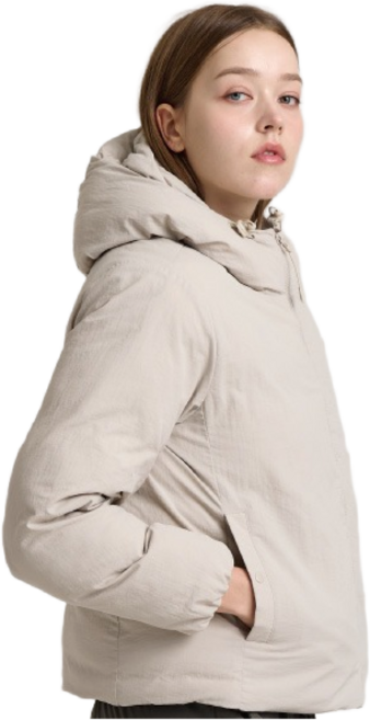 스켈리도 솔라 후드 패딩(베이지/여성)