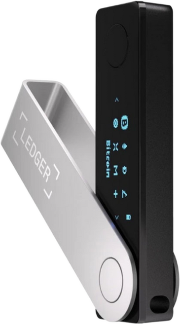 한국 현지 발송 Ledger Nano X Crypto Hardware Wallet Bluetooth Onyx Black 암호화폐 하드웨어 지갑완전 새 제품 밀봉, 1개