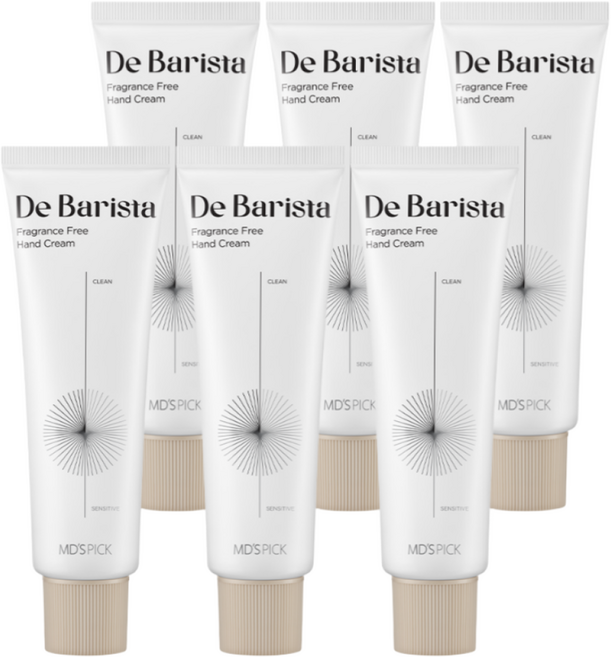 엠디스픽 바리스타 핸드크림 무향, 50g, 6개
