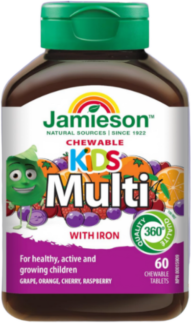 자미에슨 키즈 멀티비타민 츄어블 60정, 1개