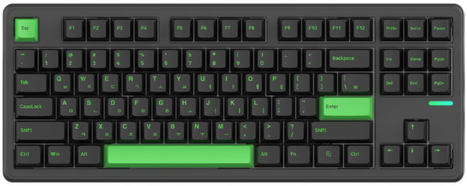 SPM PL87W 몽돌 텐키리스 유무선 블루투스 게이밍 기계식 키보드, 제조사축, 블랙