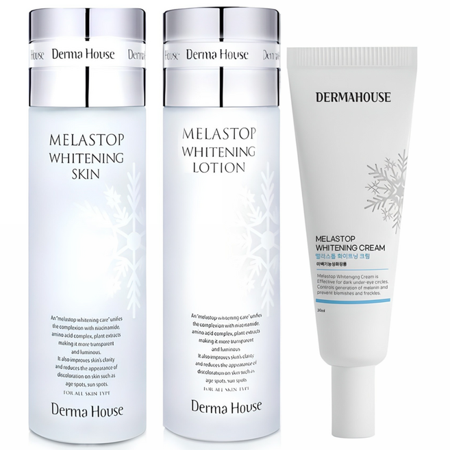 더마하우스 멜라스톱 화이트닝 3종, 스킨125ml + 로션 125ml+크림30ml, 1세트