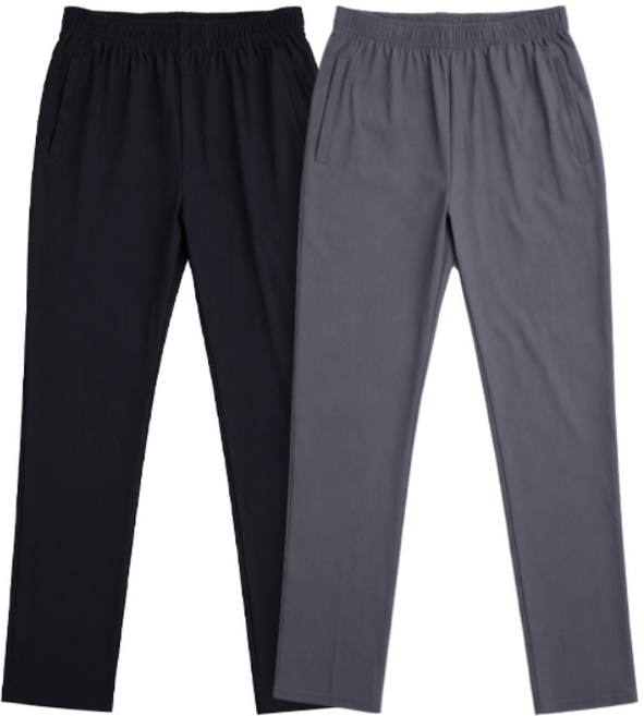 1+1 남성 냉감 트레이닝 바지 스판 밴딩 여름 아이스 팬츠 데일리 운동복