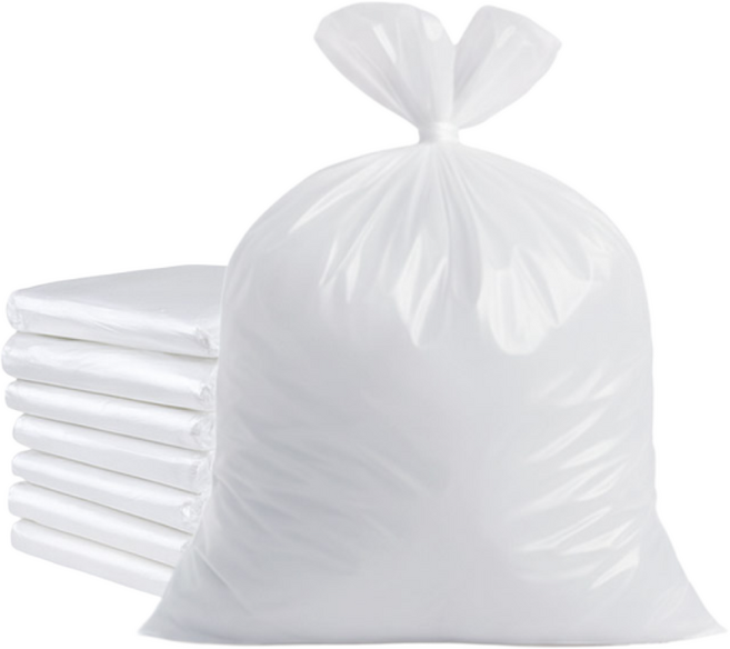 리바앤코 프리미엄 비닐봉투 화이트 반투명 고강도 대용량 평판봉투 재활용 쓰레기봉투, 50개, 100L