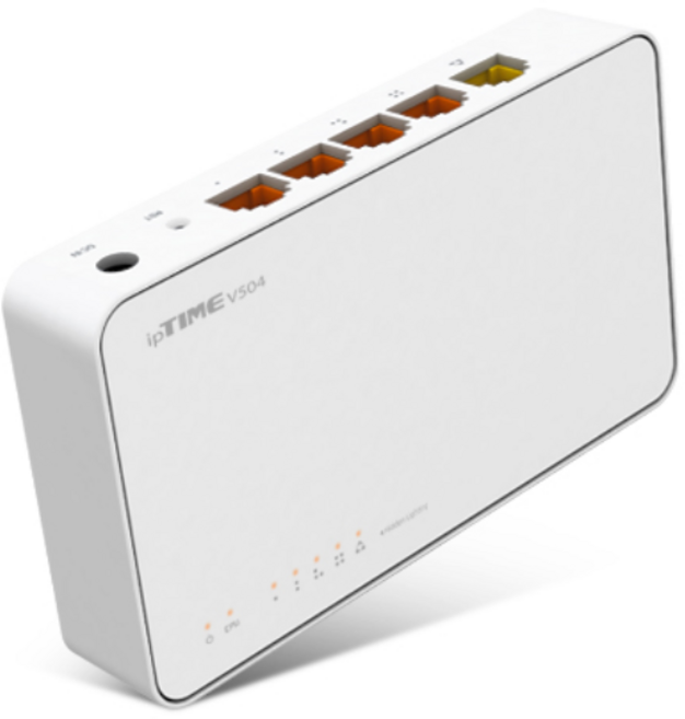 ipTIME 4LAN 포트 유선 공유기, ipTIME-V504<화이트>, 1개