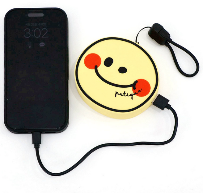 쁘띠끄 마일C 키링 일체형 보조배터리 5000, 쁘띠끄보조배터리