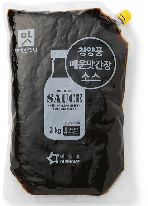아워홈 행복한맛남 청양풍 매운맛 간장소스, 2개, 2kg