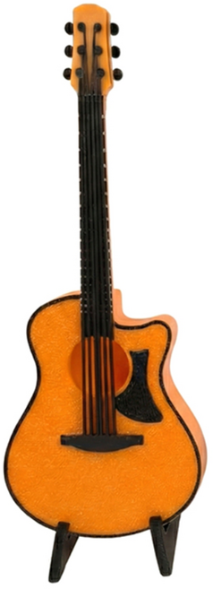 미니어쳐 기타 모형 장식품 3D프린트, 1개, 마호가니