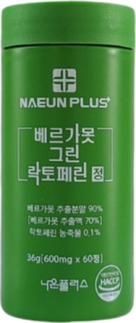 HACCP 인증 베르가못 그린 락토페린 (600mg x 60정), 2박스, 60정