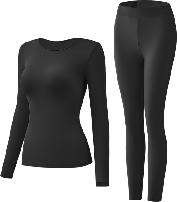 여성 초경량 슬림핏 고탄력 여성내의 소프트 내복 상하의세트