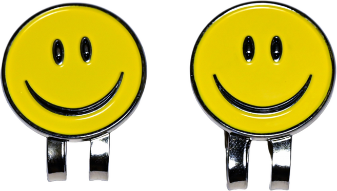 카렐로 1+1 스마일 골프 자석 볼마커, 2개