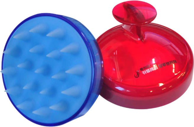 루시피 카멜레온 샴푸브러쉬 두피마사지, 1개, 레드