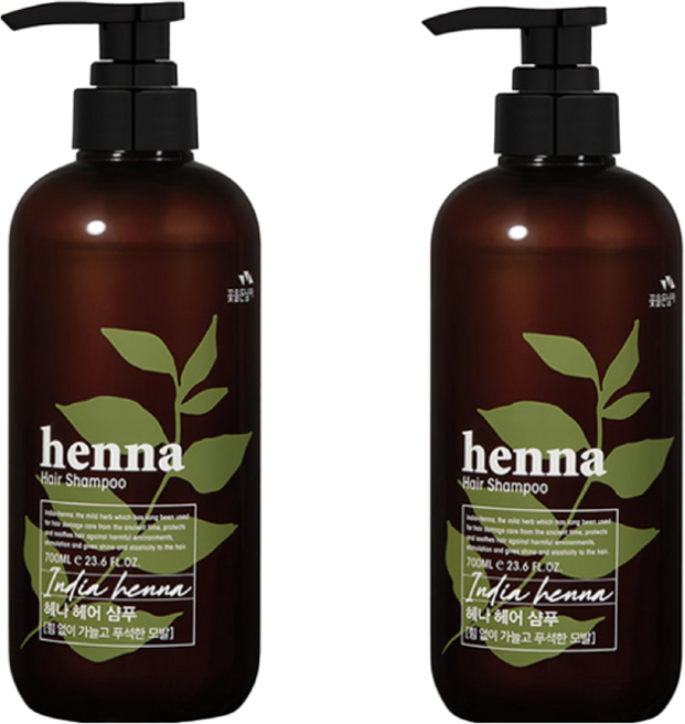 꽃을든남자 헤나 헤어 샴푸 700ml 1+1/ 저자극 식물성 헤나 함유, 2개