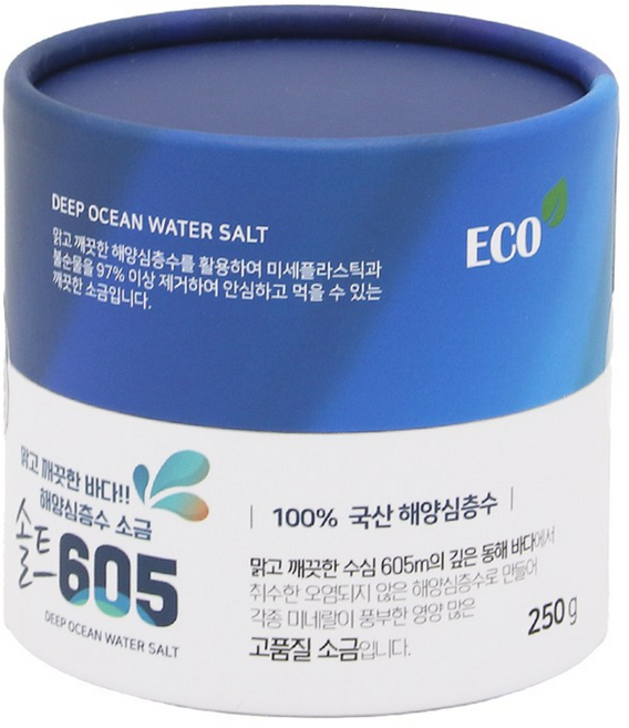 해양심층수 미네랄소금 천연 국내산 미세플라스틱 불순물 제거 명품 소금 식용, 250g, 1개