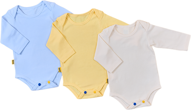 [국내생산] 포그니 신생아 아기 사계절 긴팔 바디수트 텐셀 모달 출산선물