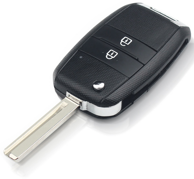 (K-2)기아 호환용 올뉴 모닝 접이식 폴딩키 키케이스 차키 보조키 직각편측날 k-2 (안에 기판 없습니다) 케이스 갈이용, 1세트, 4.(K-2) 2버튼 폴딩키(직각편측날)+건전지