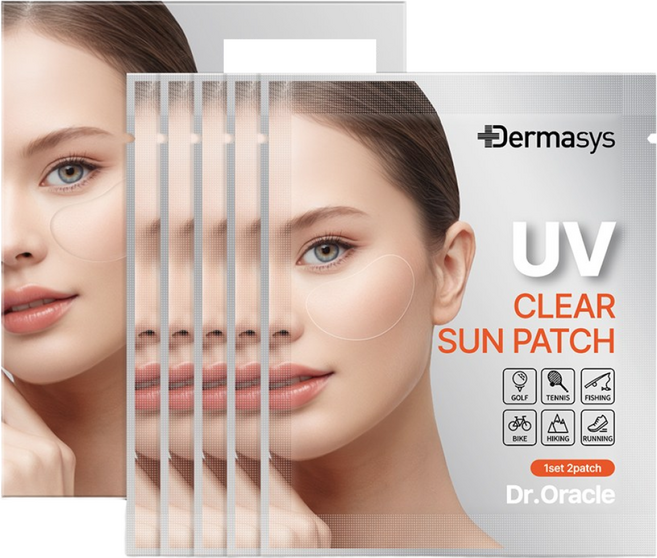 닥터오라클 더마시스 자외선 차단 UV 썬패치, 투명, 5세트