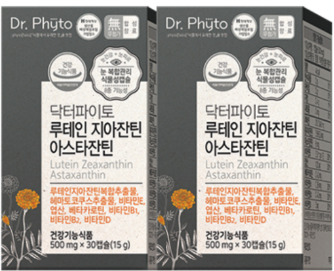 닥터파이토 루테인 지아잔틴 아스타잔틴, 30정, 2개