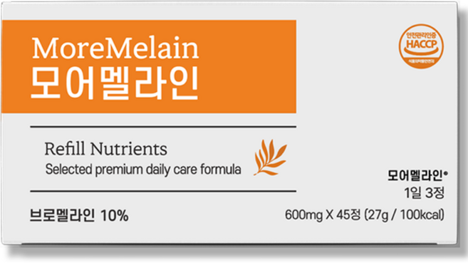 모어멜라인 온리어스랩 브로멜라인 퀘르세틴 베타카로틴, 45정, 1세트