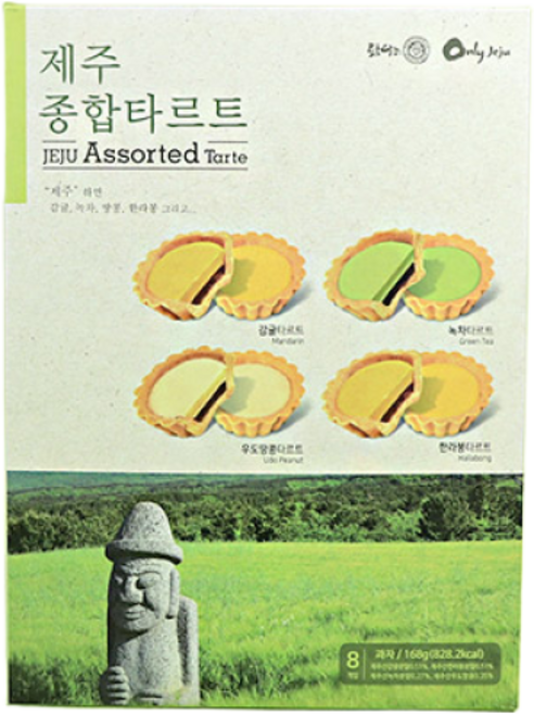 제주도 리얼타르트 종합세트 감귤 녹차 우도땅콩 한라봉, 1개, 168g