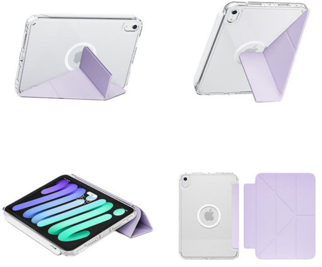 아이패드 미니 맥세이프 케이스 6 7 커버형 투명 TPU iPad mini 호환, iPad mini6/7 (8.3 인치), 블랙커버, 1개