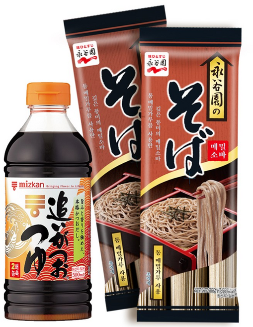 미쯔칸 쯔유 500ml 1개 + 나가타니엔 소바 300g 2개