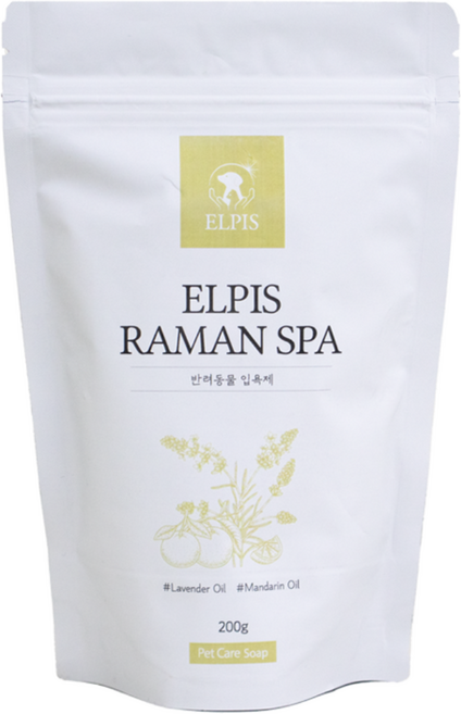 펫케어솝 엘피스 강아지 입욕제 피부 털 관리 라만 스파 200g (전용스푼포함), 1개