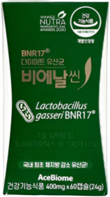 [비에날씬] BNR17 다이어트 유산균 비에날씬 프로, 1개, 60정