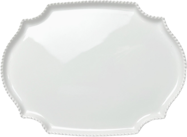 [트리니체] REICHENBACH 독일 라이헨바흐 테이스트 도자기 플랫 도트 트레이 접시, 화이트, 1개