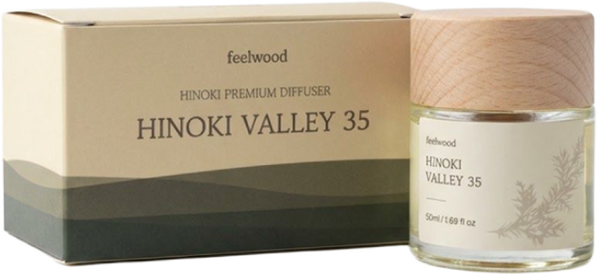 필우드 피톤치드 차량용 디퓨저 50ml 편백나무 편백오일 원목추출, 1개, 히노키 밸리 35