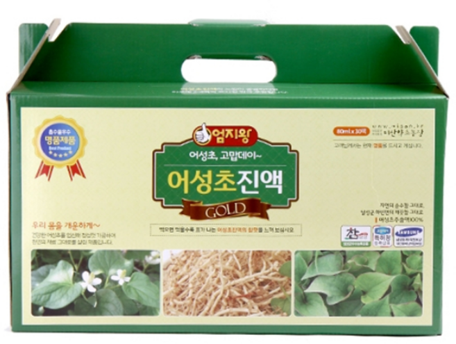 (주)미산약초농장 엄지왕 어성초진액 1박스(80ml 30포)(15일분), 2.4L, 1박스