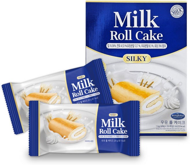 촉촉한 밀크 롤케이크 대용량, 200개, 20g